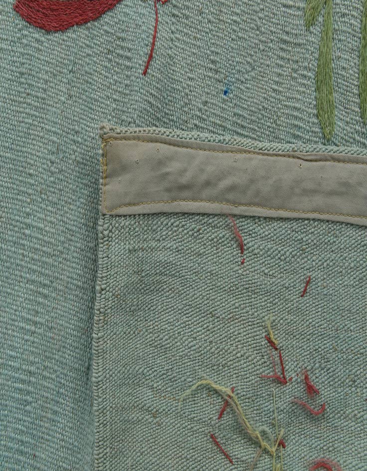 Detail image of  5' 3 x 6' 3  Hand Woven Kilim Suzani Wool Rug