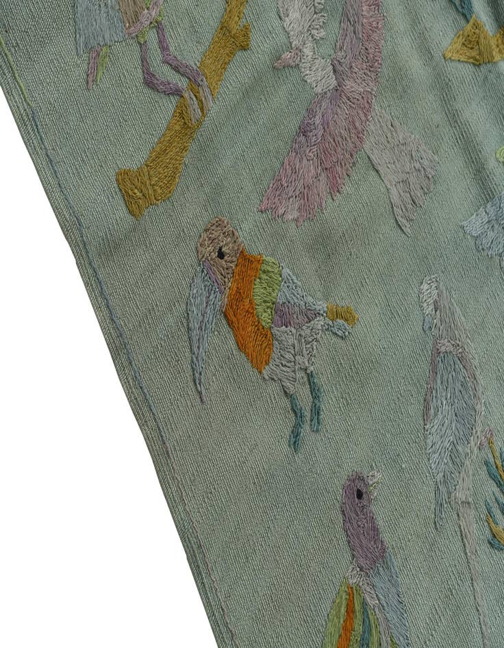 Detail image of  4' 1 x 5' 7  Hand Woven Kilim Suzani Wool Rug