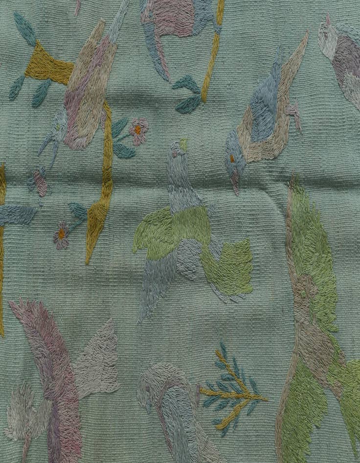 Detail image of  4' 1 x 5' 7  Hand Woven Kilim Suzani Wool Rug