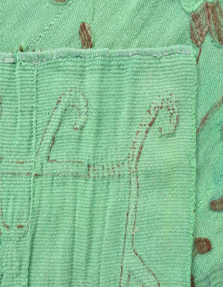 Detail image of  5' 7 x 7' 7  Hand Woven Kilim Suzani Wool Rug