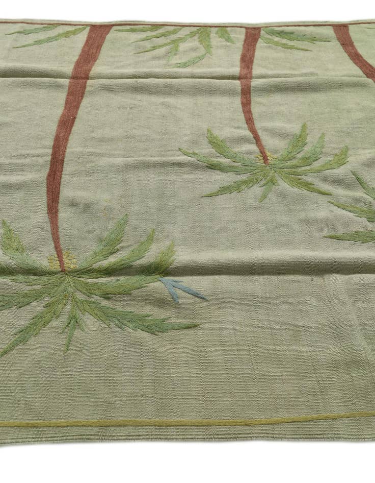 Detail image of  5' 4 x 7' 4  Hand Woven Kilim Suzani Wool Rug