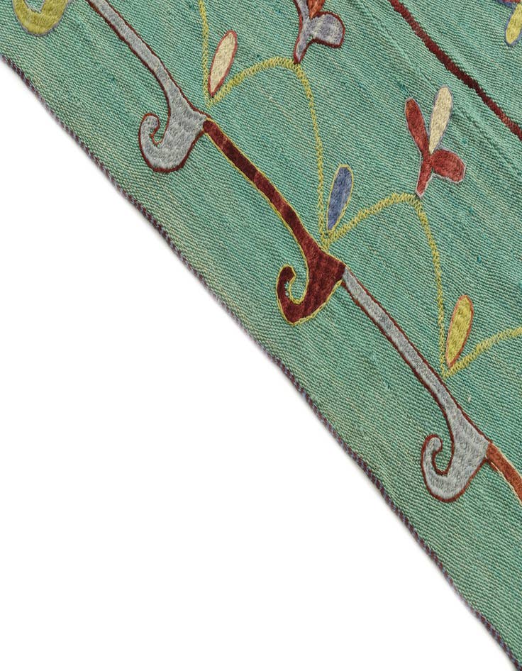 Detail image of  5' 10 x 7' 7  Hand Woven Kilim Suzani Wool Rug