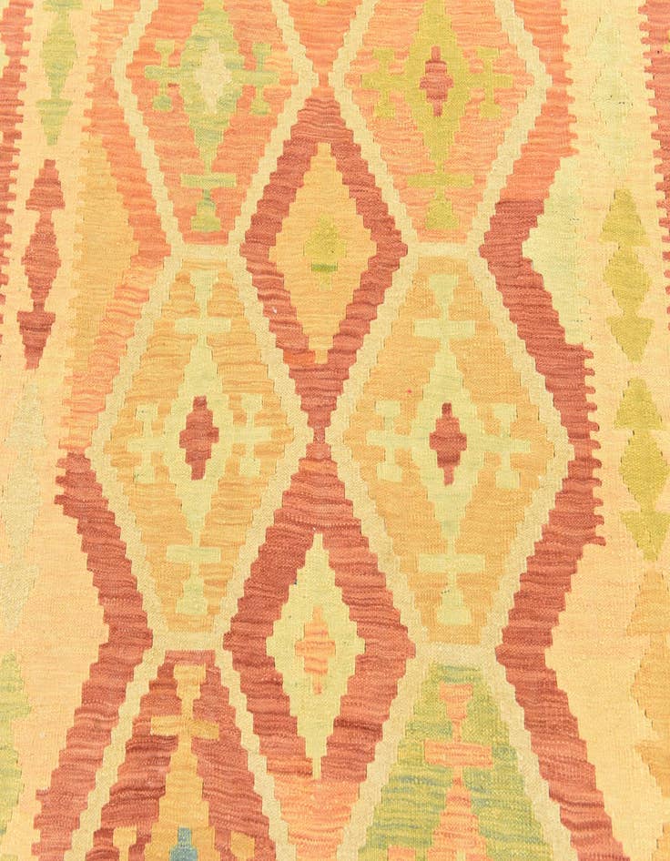 Detail image of  4' 10 x 6' 7  Hand Woven Kilim Waziri Wool Rug