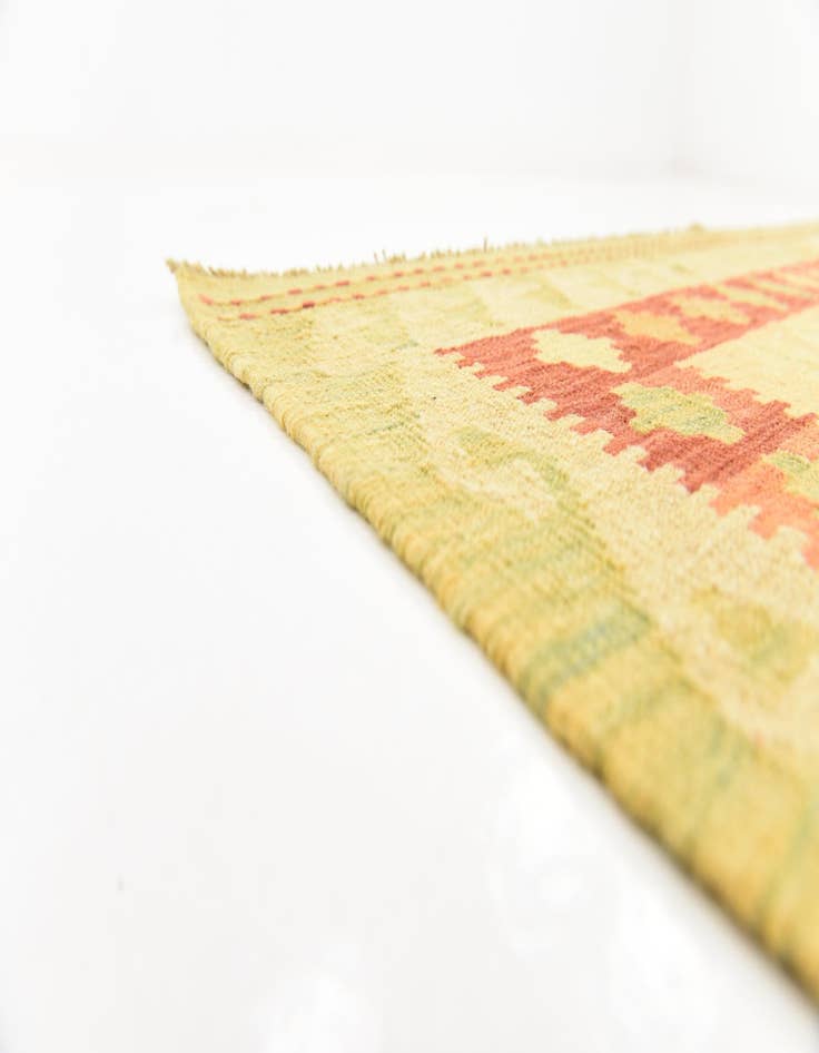 Detail image of  4' 10 x 6' 7  Hand Woven Kilim Waziri Wool Rug
