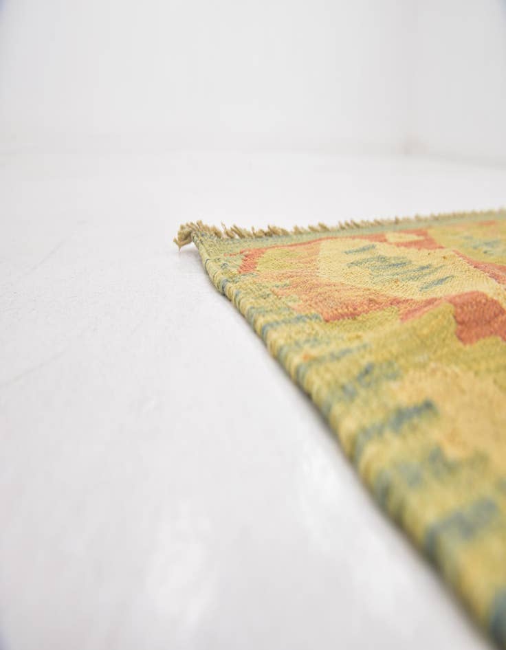 Detail image of  2' 7 x 4'  Hand Woven Kilim Waziri Wool Rug