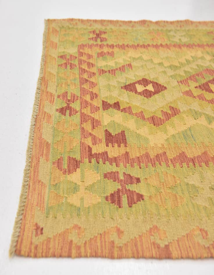 Detail image of 3' x 4' 3 Hand Woven Kilim Waziri Wool Rug