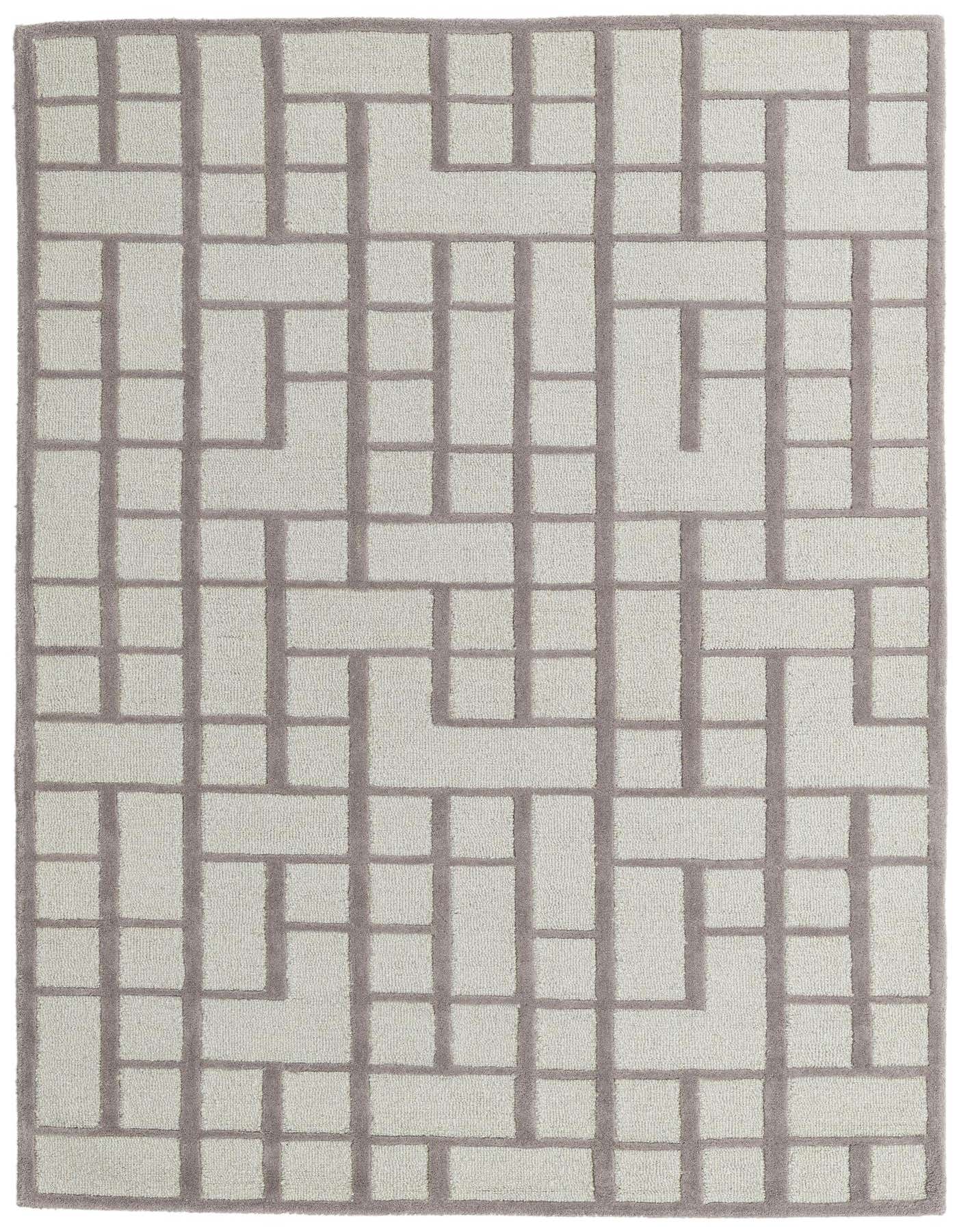 A 5x8 rectangular Luna rug by Rugs.com with a modern abstract pattern in varying shades of green, ideal for a living room or bedroom.