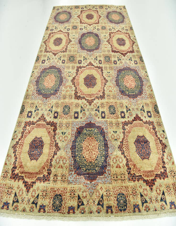Detail image of  6' x 8' 9  Hand Knotted Mamluk Ziegler Rug
