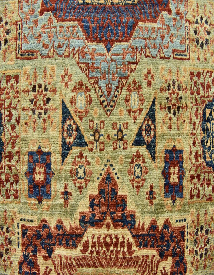 Detail image of  6' x 8' 9  Hand Knotted Mamluk Ziegler Rug