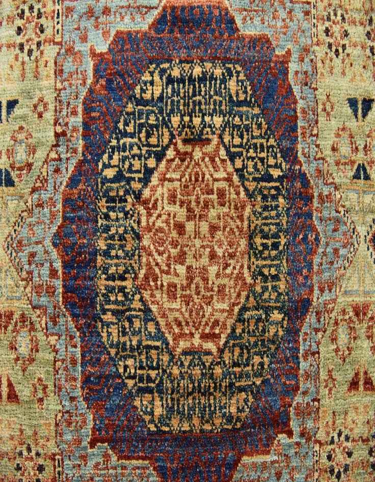 Detail image of  6' x 8' 9  Hand Knotted Mamluk Ziegler Rug