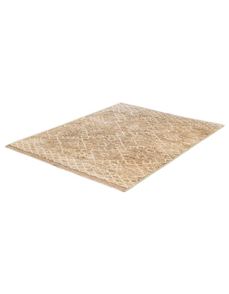 Detail image of  5' 1 x 6' 6  Hand Knotted Moroccan Wool Rug