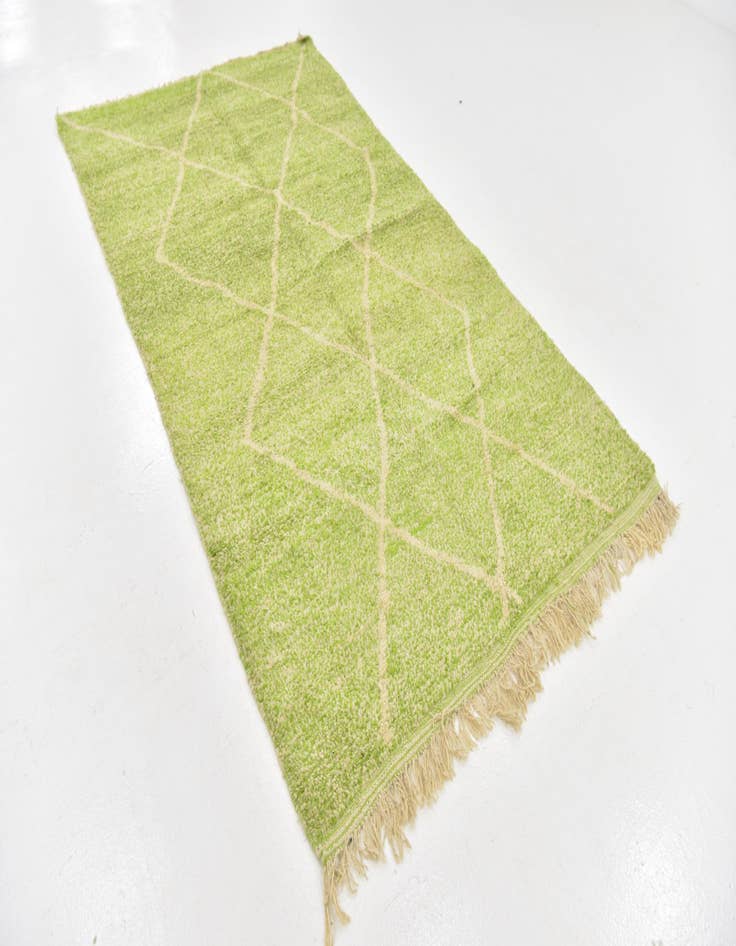 Detail image of  4' 8 x 8' 3  Hand Knotted Moroccan Wool Rug