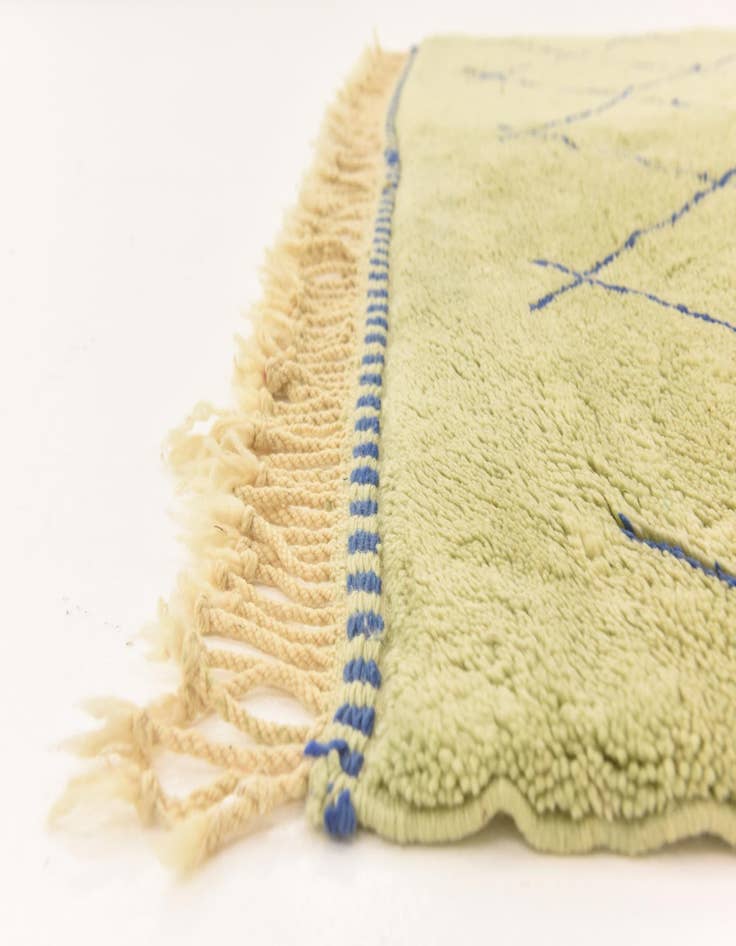 Detail image of  6' 2 x 10' 8  Hand Knotted Moroccan Wool Rug