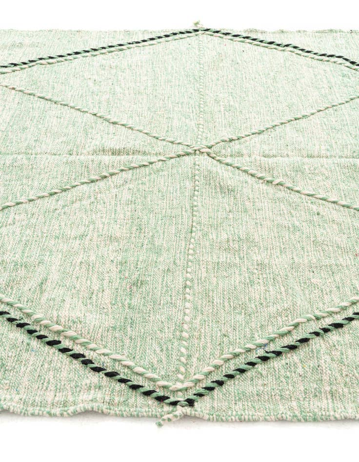 Detail image of  6' 6 x 10'  Hand Knotted Moroccan Wool Rug