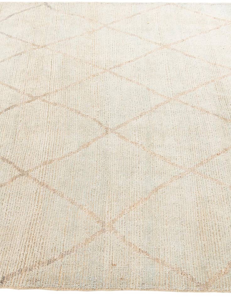 Detail image of  6' 5 x 8' 7  Hand Knotted Moroccan Wool Rug