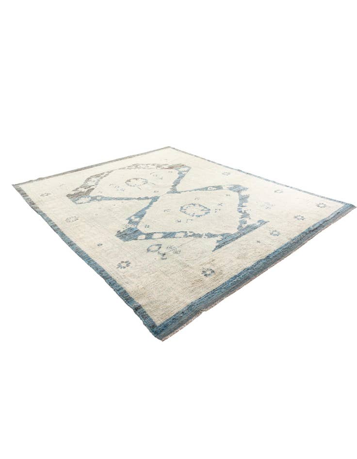 Detail image of  8' x 9' 10  Hand Knotted Moroccan Wool Rug