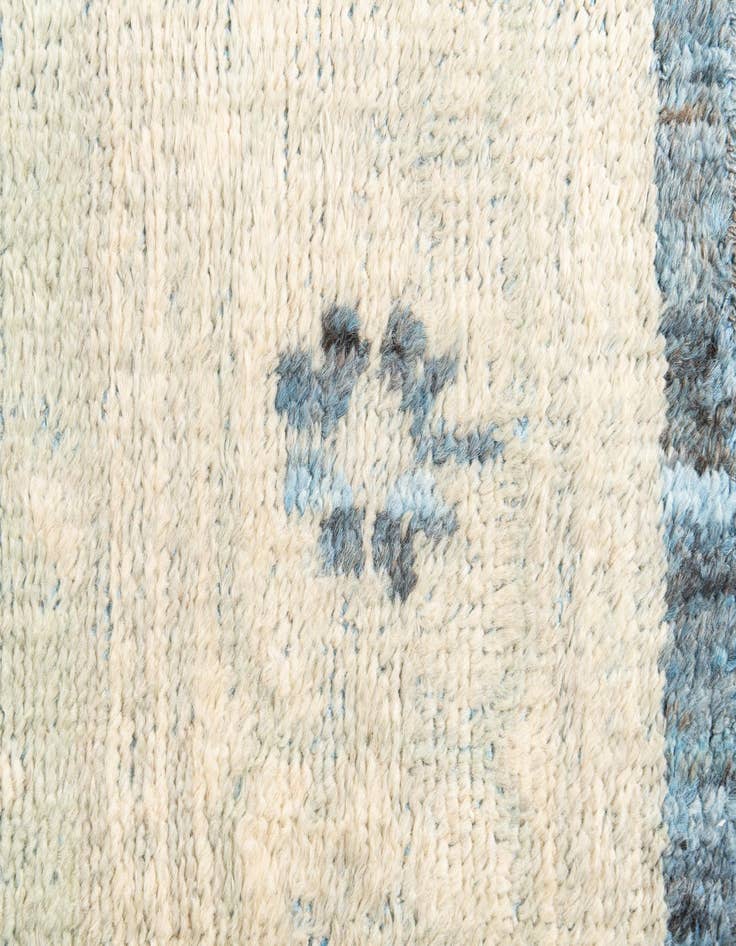 Detail image of  8' x 9' 10  Hand Knotted Moroccan Wool Rug