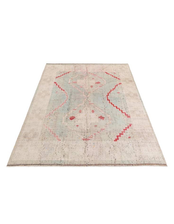 Detail image of  7' 9 x 10' 5  Hand Knotted Moroccan Wool Rug