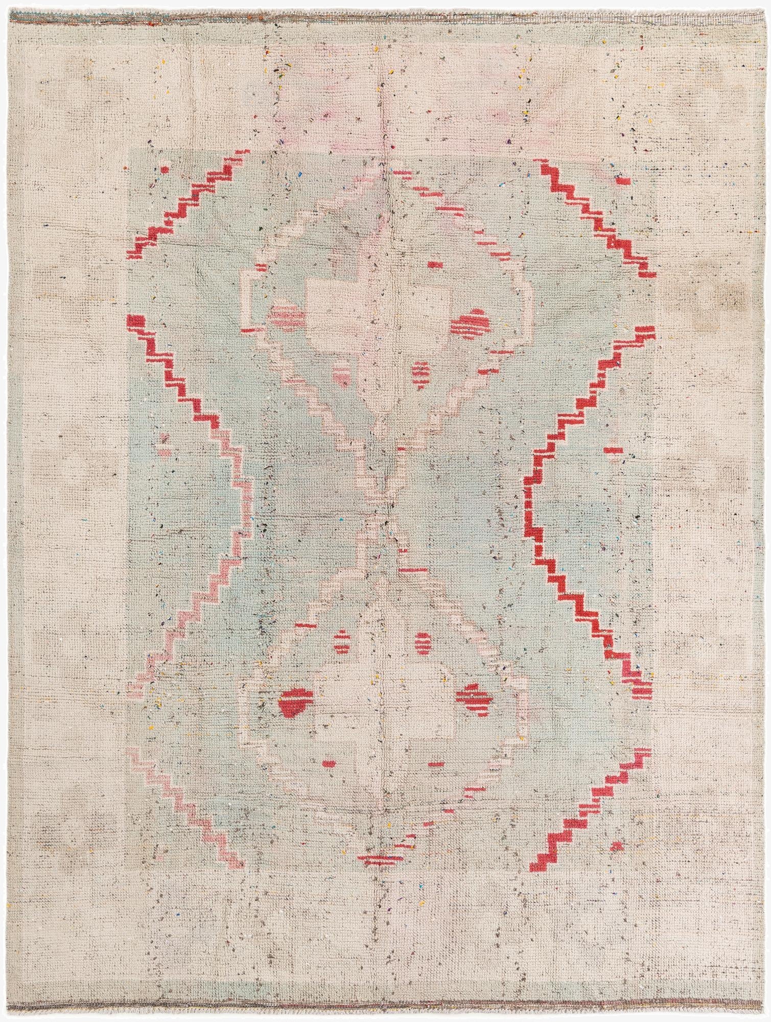  7' 9 x 10' 5  Hand Knotted Moroccan Wool Rug