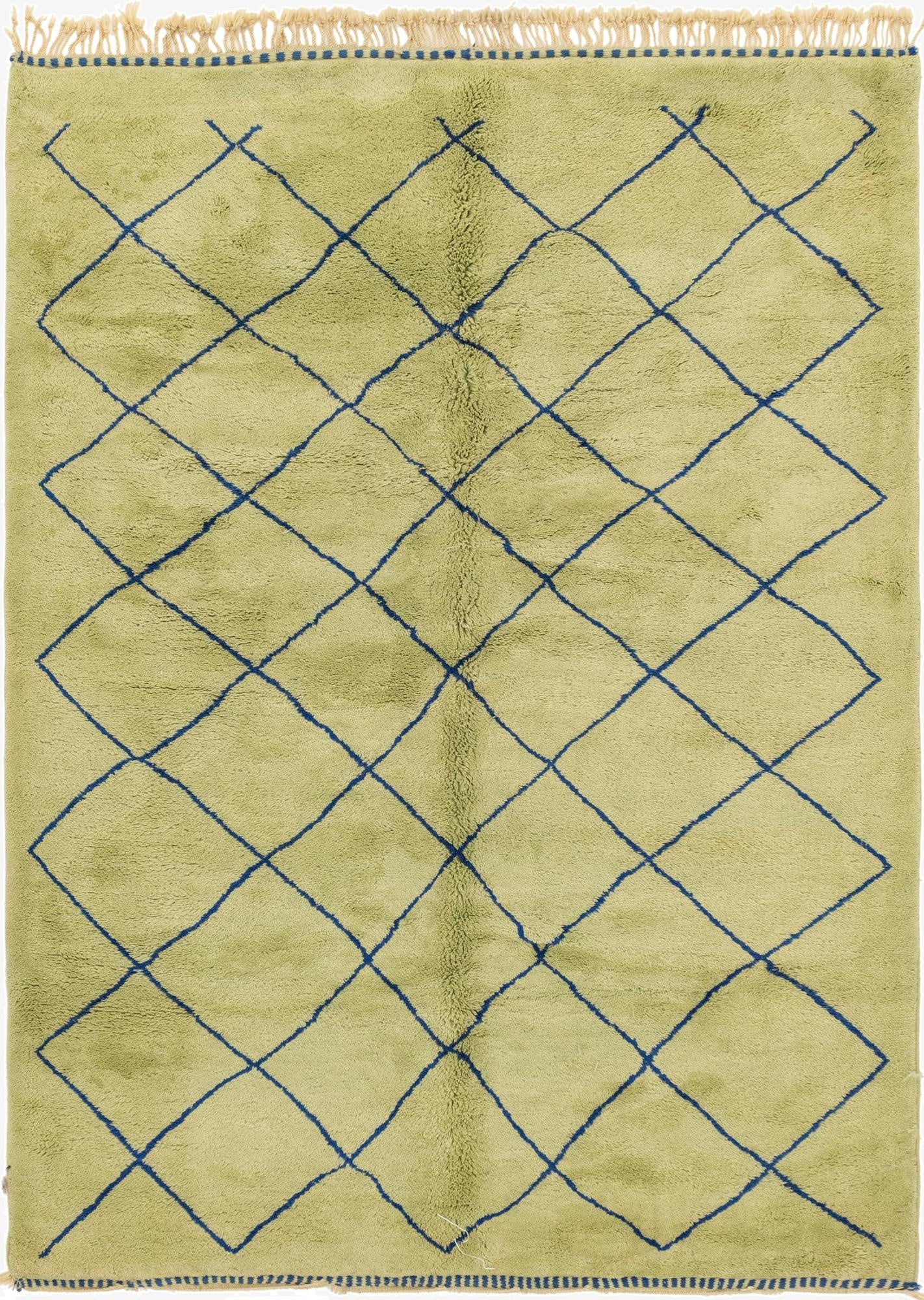  6' 2 x 10' 8  Hand Knotted Moroccan Wool Rug