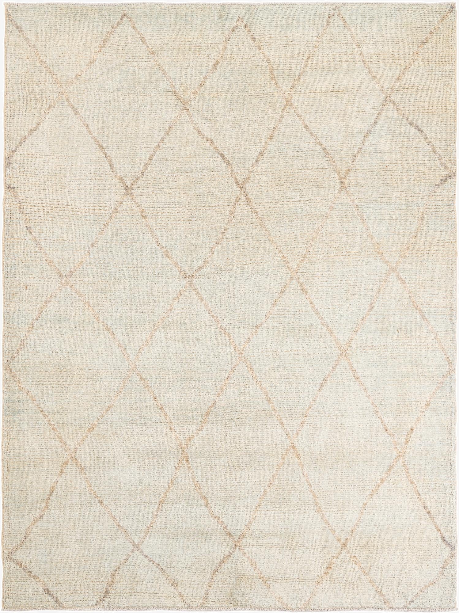  6' 5 x 8' 7  Hand Knotted Moroccan Wool Rug