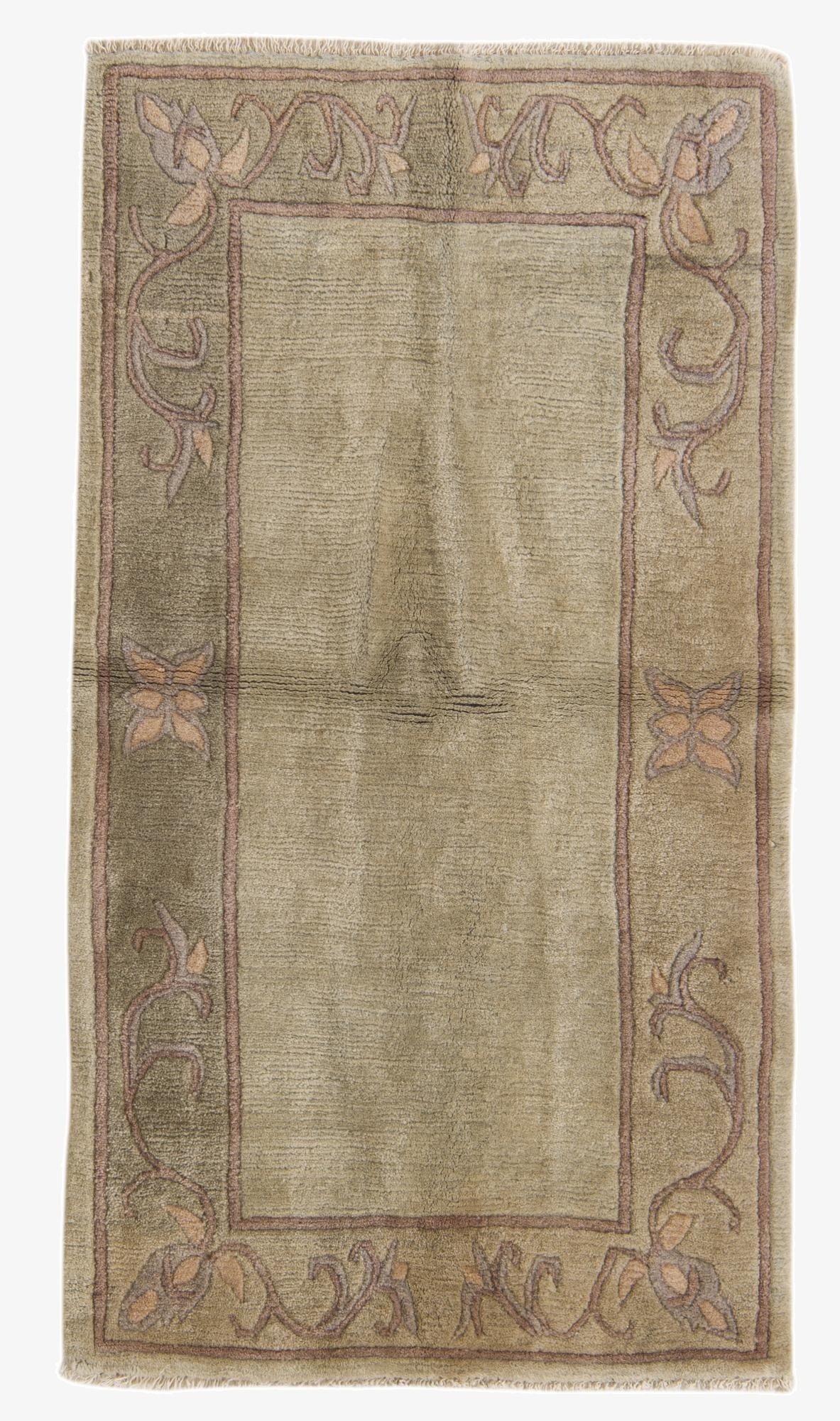  2' 7 x 4' 5  Hand Knotted Nepal Wool Rug