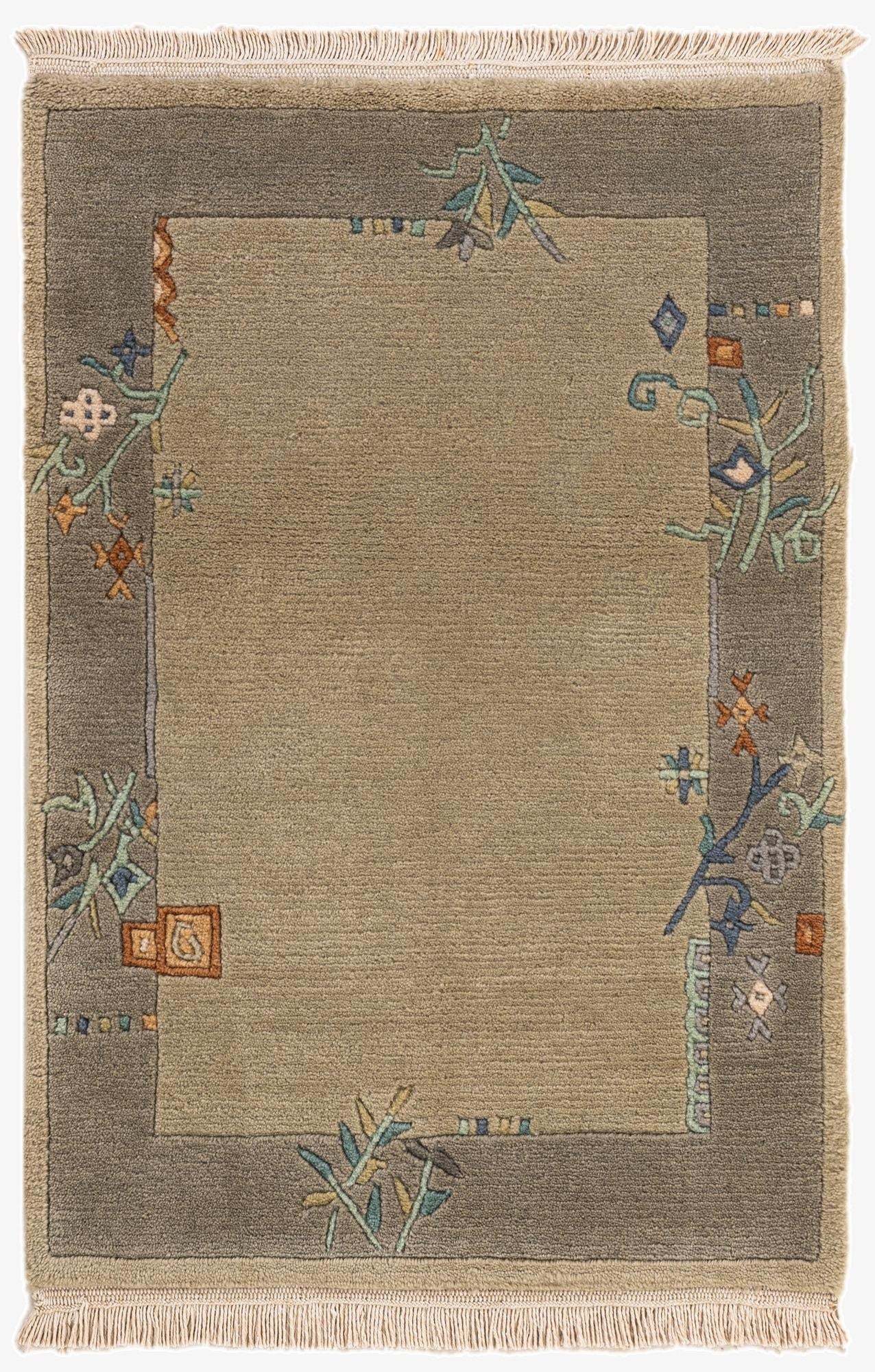  2' 1 x 3' 1  Hand Knotted Nepal Wool Rug