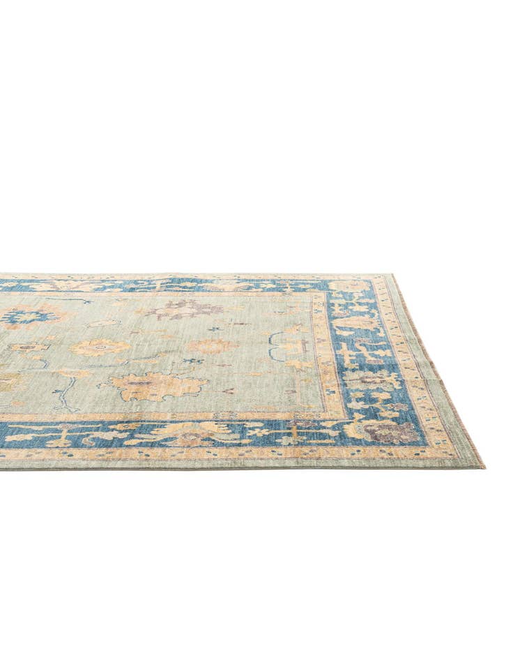 Detail image of  6' 6 x 9' 10  Hand Knotted Oushak Wool Rug