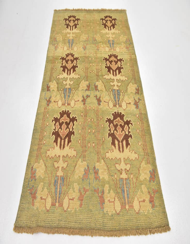 Detail image of  4' 4 x 7'  Hand Knotted Oushak Wool Rug