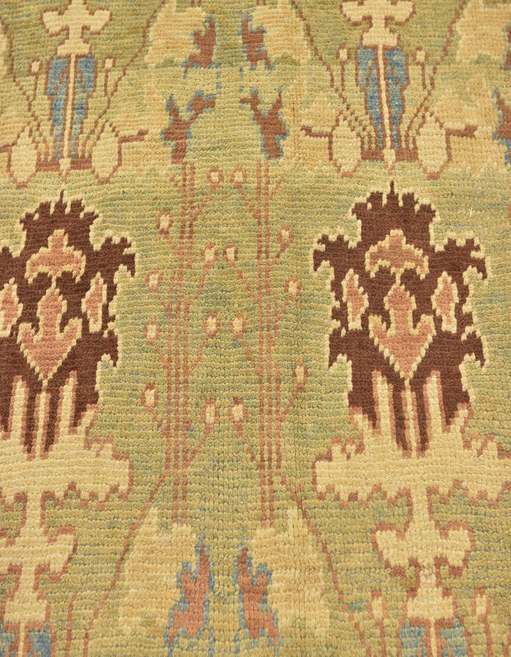 Detail image of  4' 4 x 7'  Hand Knotted Oushak Wool Rug