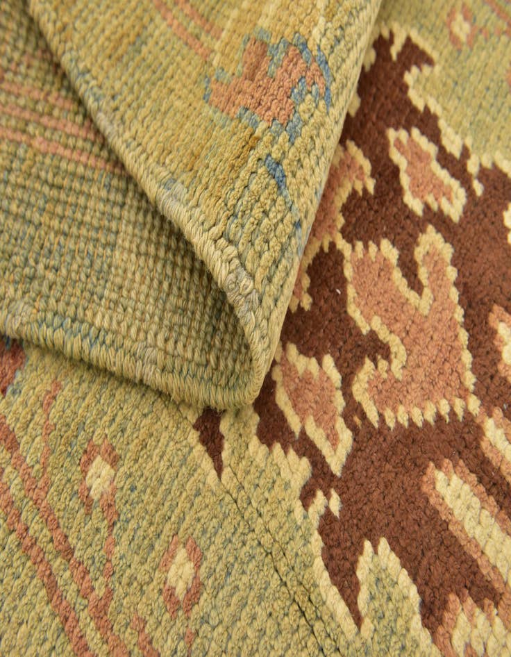Detail image of  4' 4 x 7'  Hand Knotted Oushak Wool Rug