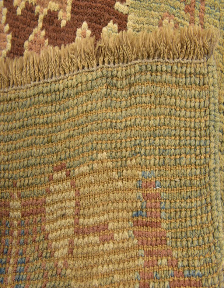 Detail image of  4' 4 x 7'  Hand Knotted Oushak Wool Rug
