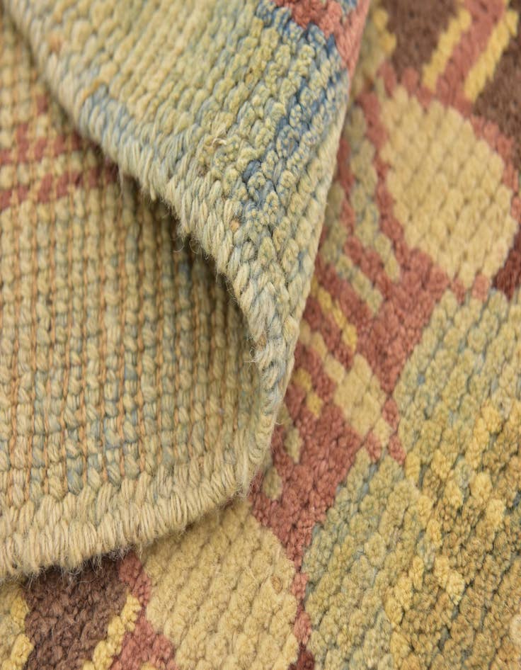 Detail image of  4' 2 x 7' 3  Hand Knotted Oushak Wool Rug