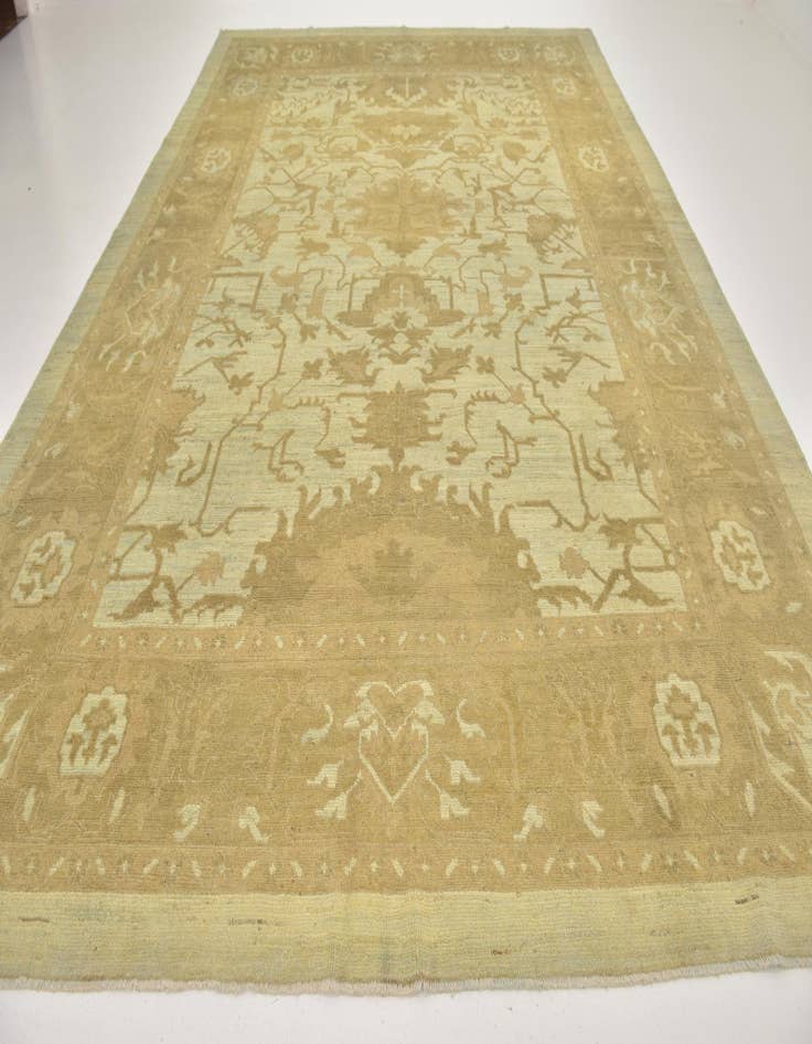 Detail image of  11' x 15' 7  Hand Knotted Oushak Wool Rug