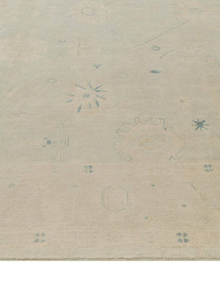 Detail image of 8' 10 x 11' 11 Hand Knotted Oushak Wool Rug