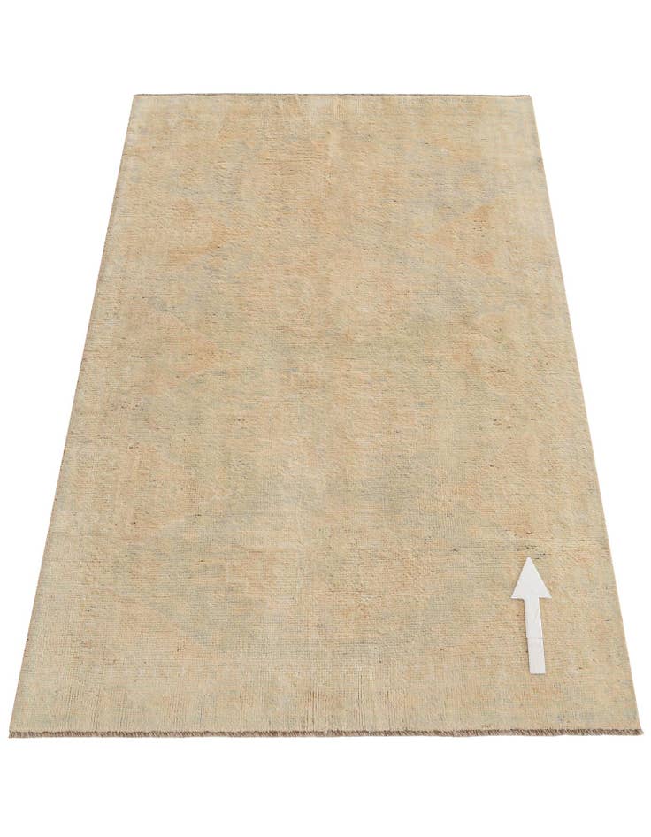 Detail image of  4' 2 x 6' 2  Hand Knotted Oushak Wool Rug