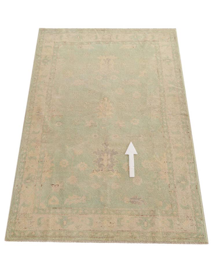 Detail image of  4' 1 x 5' 9  Hand Knotted Oushak Wool Rug