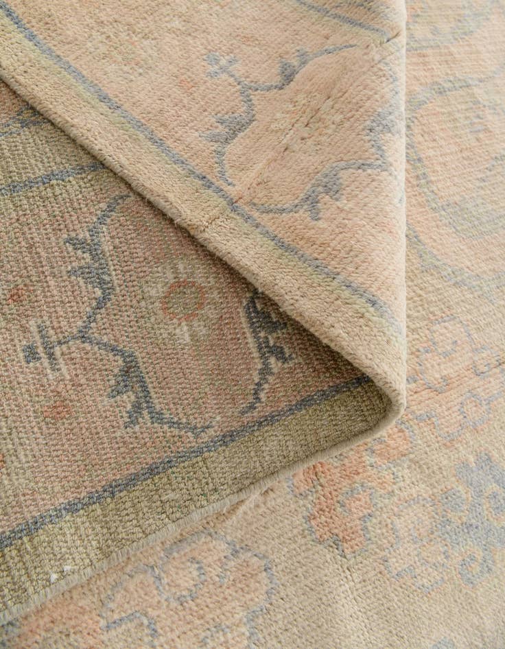 Detail image of  5' 10 x 7' 11  Hand Knotted Oushak Wool Rug