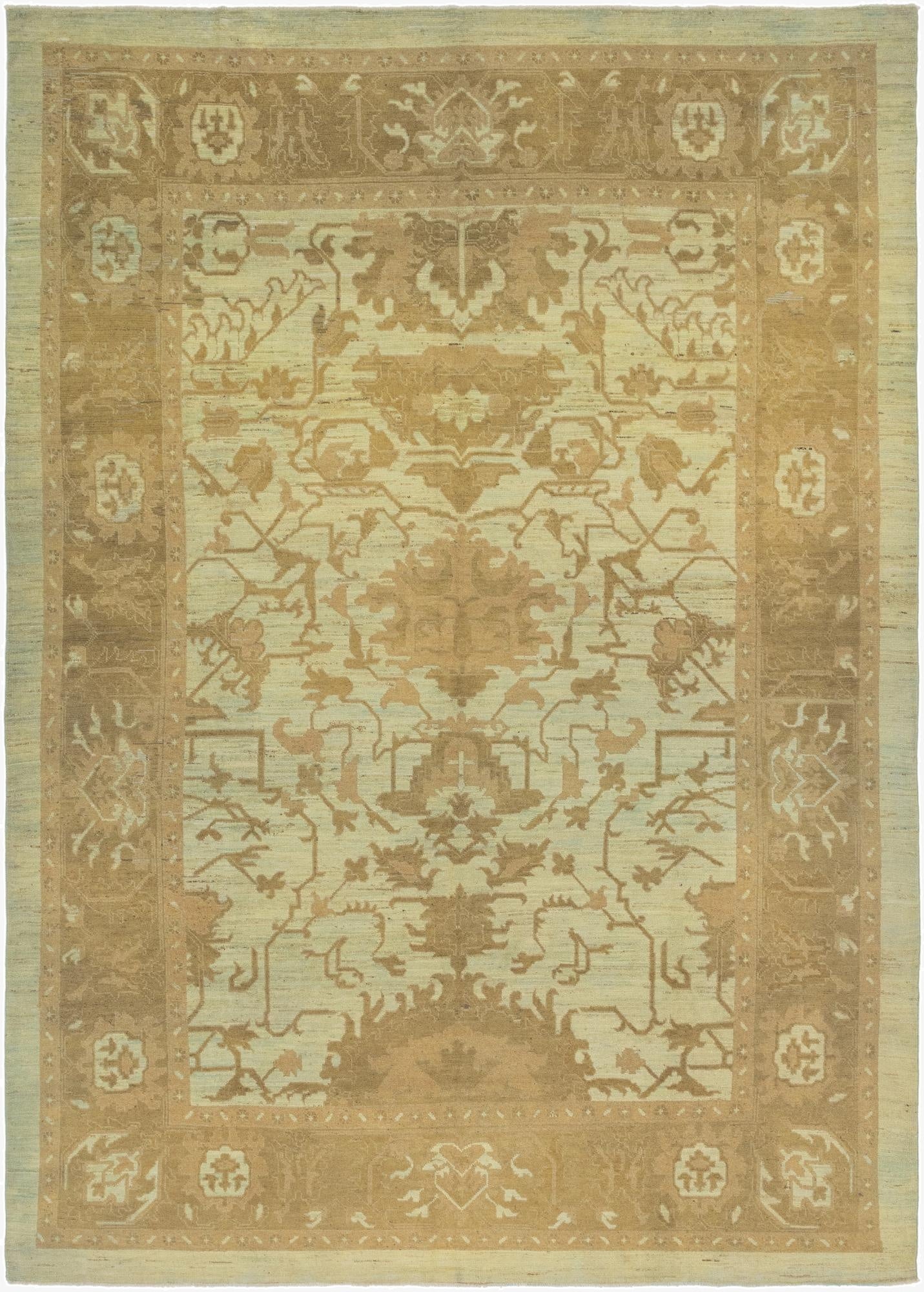  11' x 15' 7  Hand Knotted Oushak Wool Rug