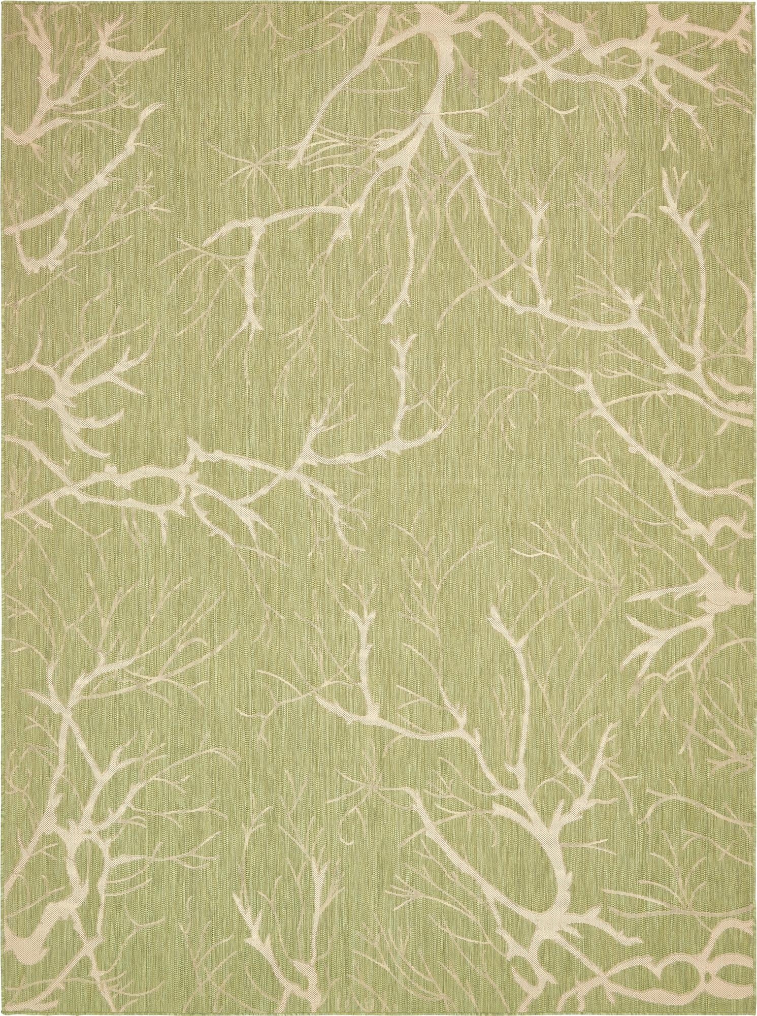  9' x 12' 2  Washable Botanical Indoor / Outdoor Rug