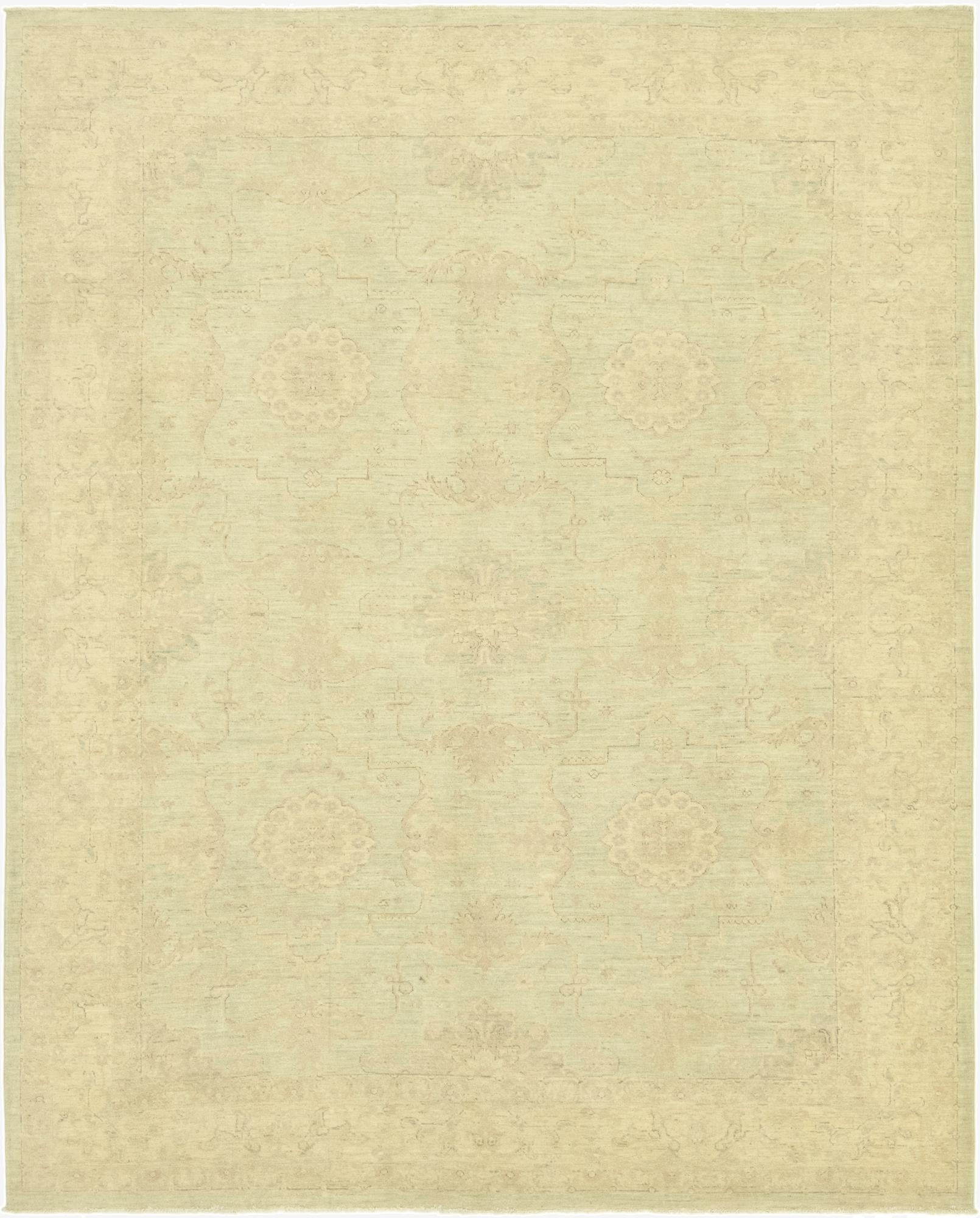  7' 10 x 9' 8  Hand Knotted Over-Dyed Ziegler Rug