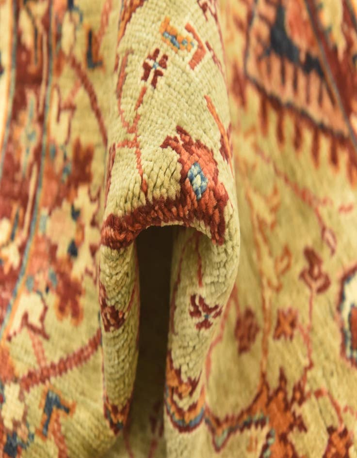 Detail image of  4' 2 x 5' 9  Hand Knotted Peshawar Ziegler Oriental Rug