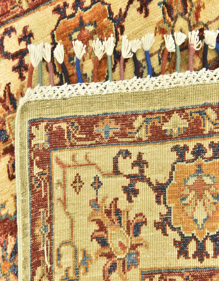Detail image of  4' 2 x 5' 9  Hand Knotted Peshawar Ziegler Oriental Rug