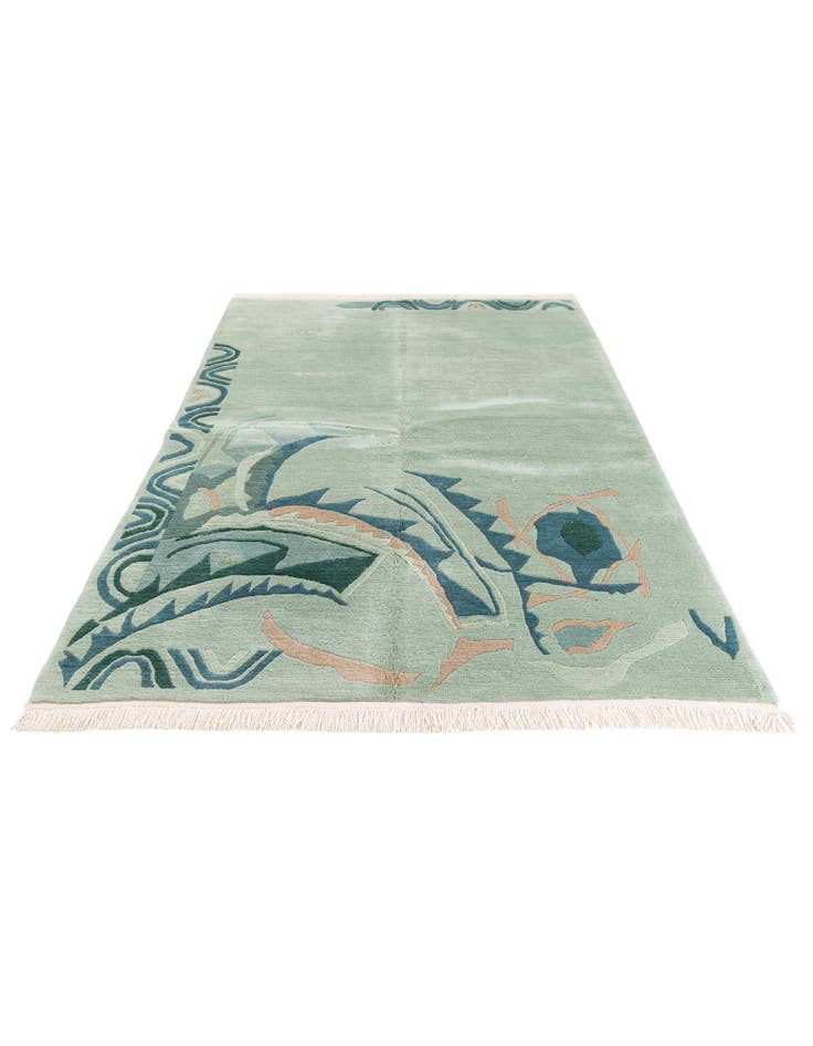 Detail image of  5' 5 x 7' 6  Hand Knotted Tibet Wool Rug