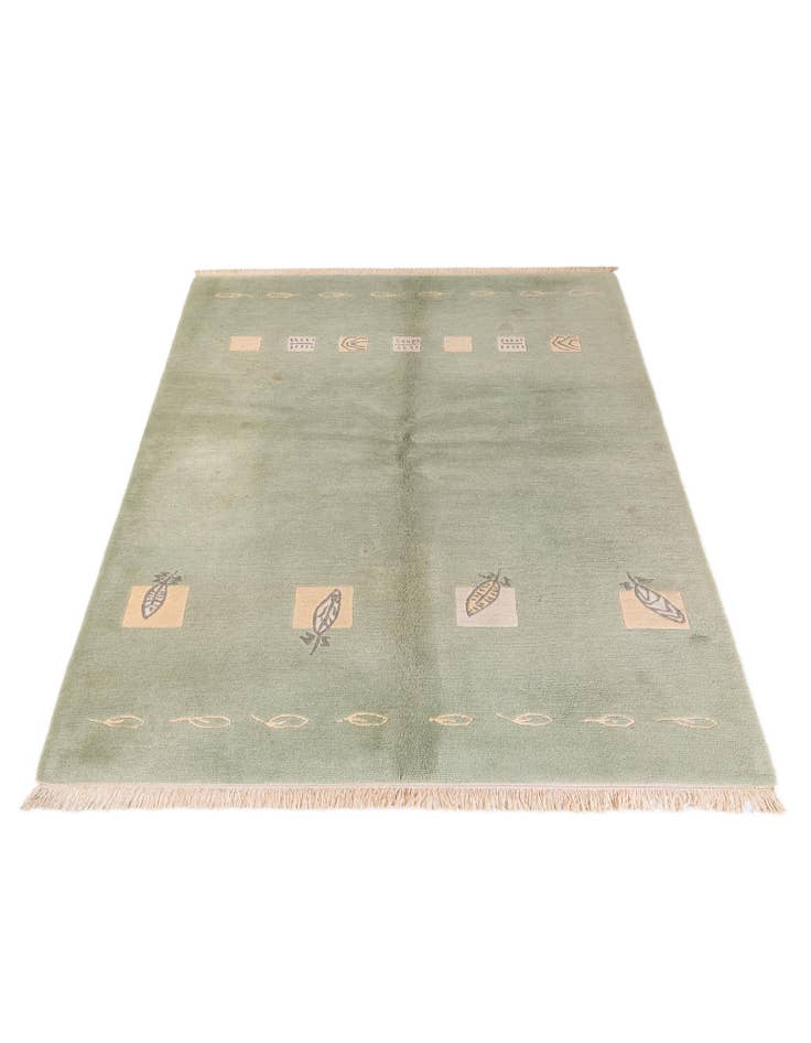 Detail image of  5' 9 x 7' 9  Hand Knotted Tibet Wool Rug