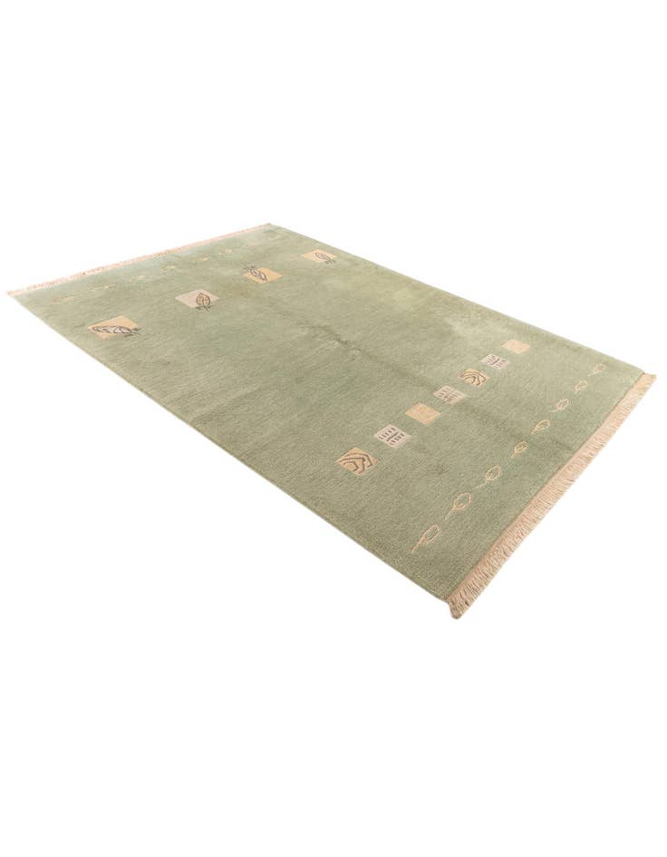 Detail image of  5' 9 x 7' 9  Hand Knotted Tibet Wool Rug