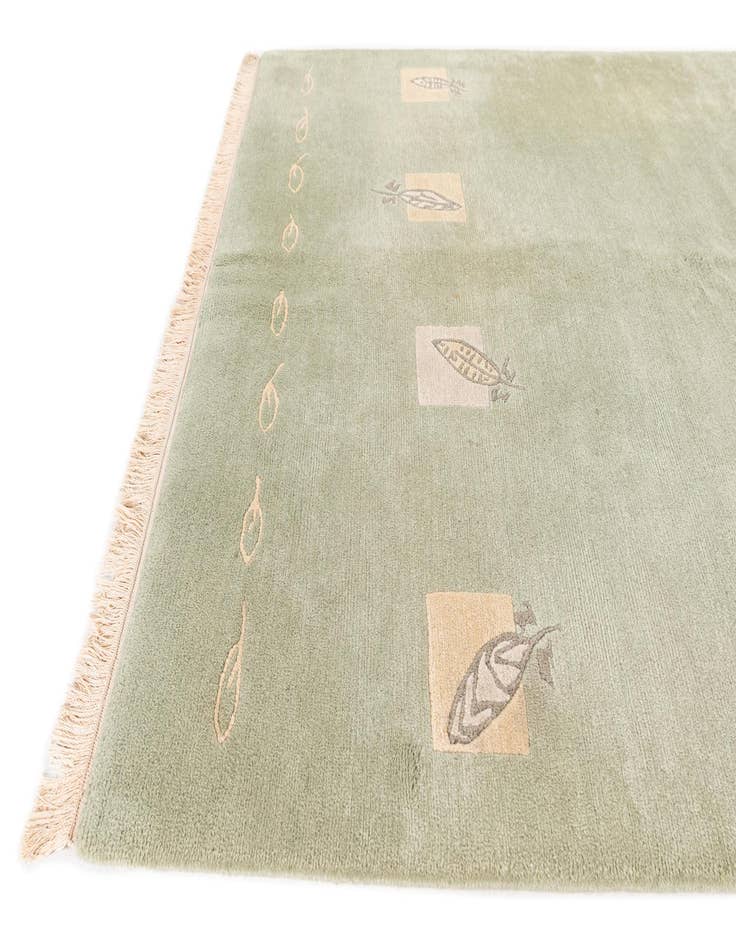 Detail image of  5' 9 x 7' 9  Hand Knotted Tibet Wool Rug