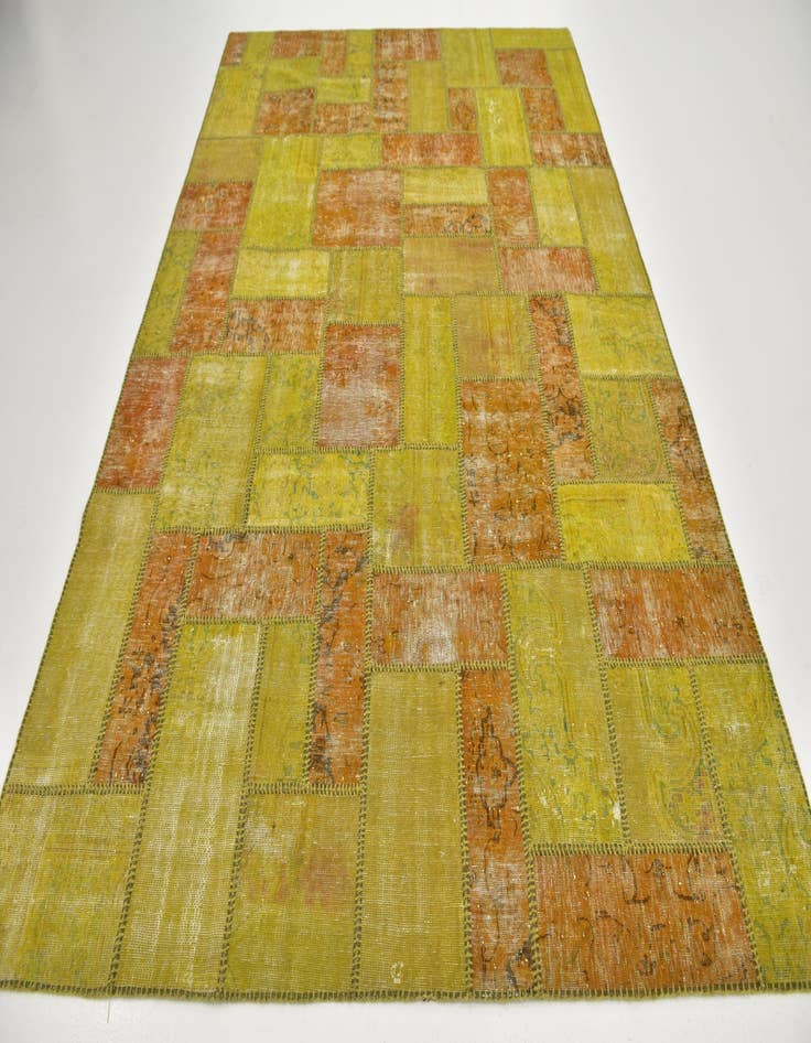 Detail image of  6' 10 x 10'  Hand Knotted Ultra Vintage Persian Wool Rug