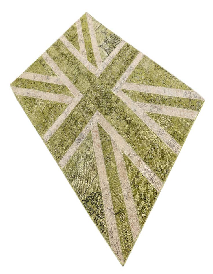 Detail image of  4' x 5' 10  Hand Knotted Ultra Vintage Persian Wool Rug