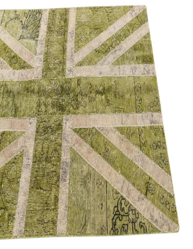 Detail image of  4' x 5' 10  Hand Knotted Ultra Vintage Persian Wool Rug